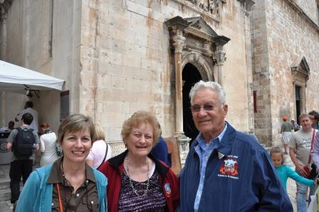 Kim, Romaine and Kathy at Dubrovnik