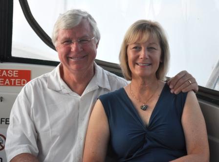 Frank and Patty on Saba Rock Ferry