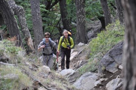 Lisa and Mary coming up the trail