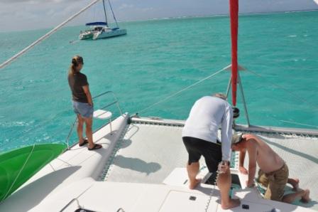 Anchoring at Tahaa