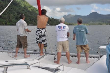 Men Picking up Mooring