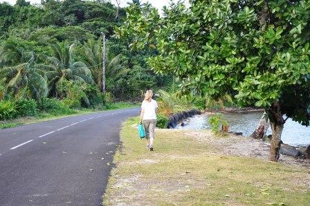 Patty walking down Road